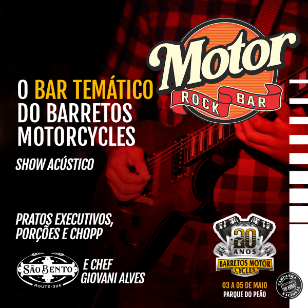 Barretos Motorcycles: Motor Rock Bar terá cardápio assinado por chef renomado