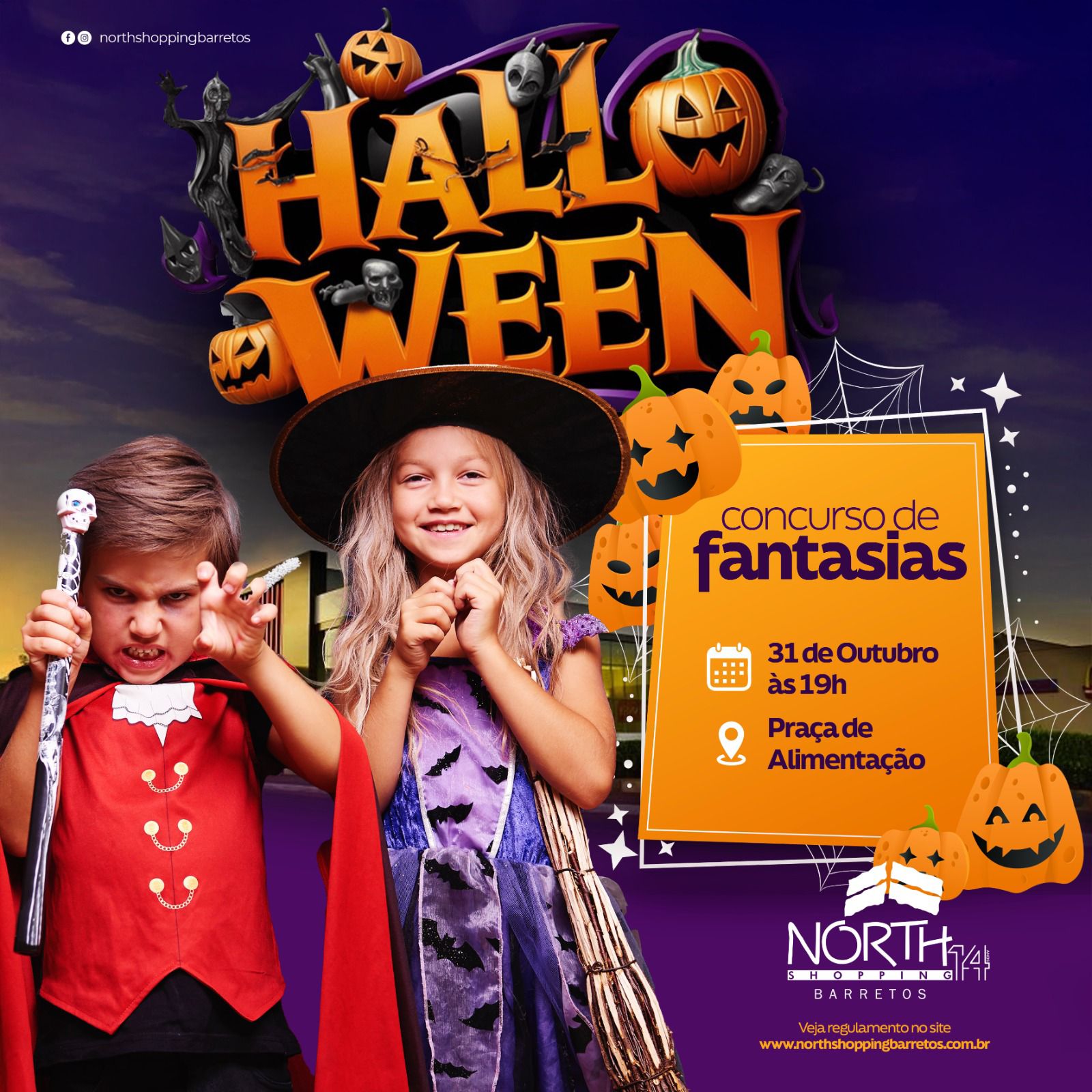 Imagem JPG, Atrações para a criançada comemorar o Halloween acontecem no North Shopping Barretos no dia 31 de outubro