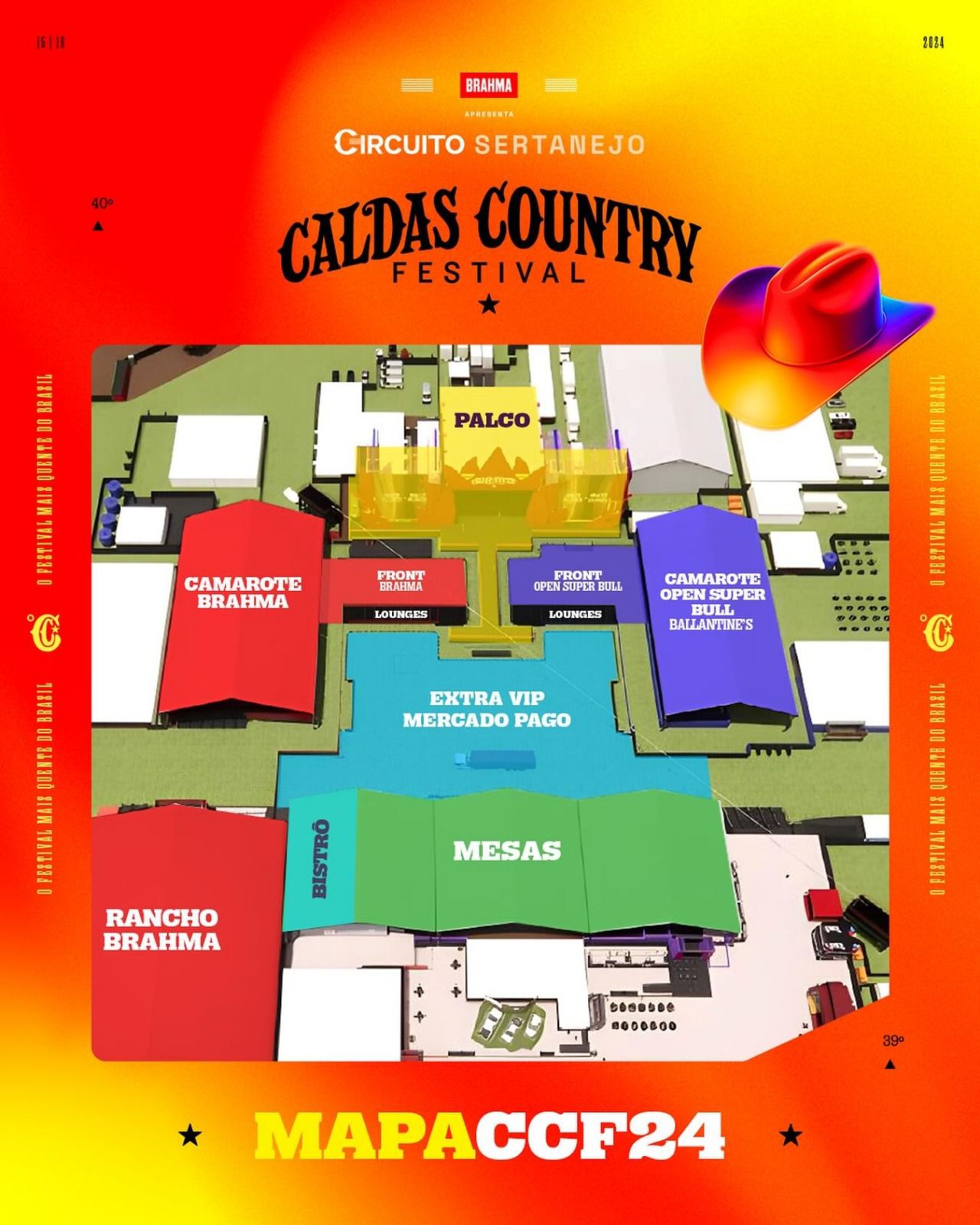 Imagem JPG, Caldas Country Festival 2024 traz mapa atualizado com novos espaços e experiências exclusivas